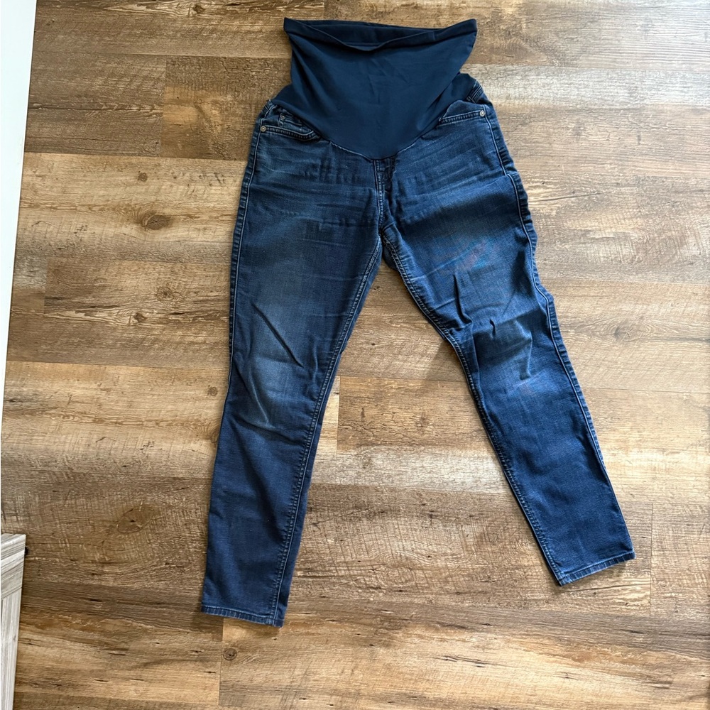7 For All Mankind Dark Blue Maternity Jeggings